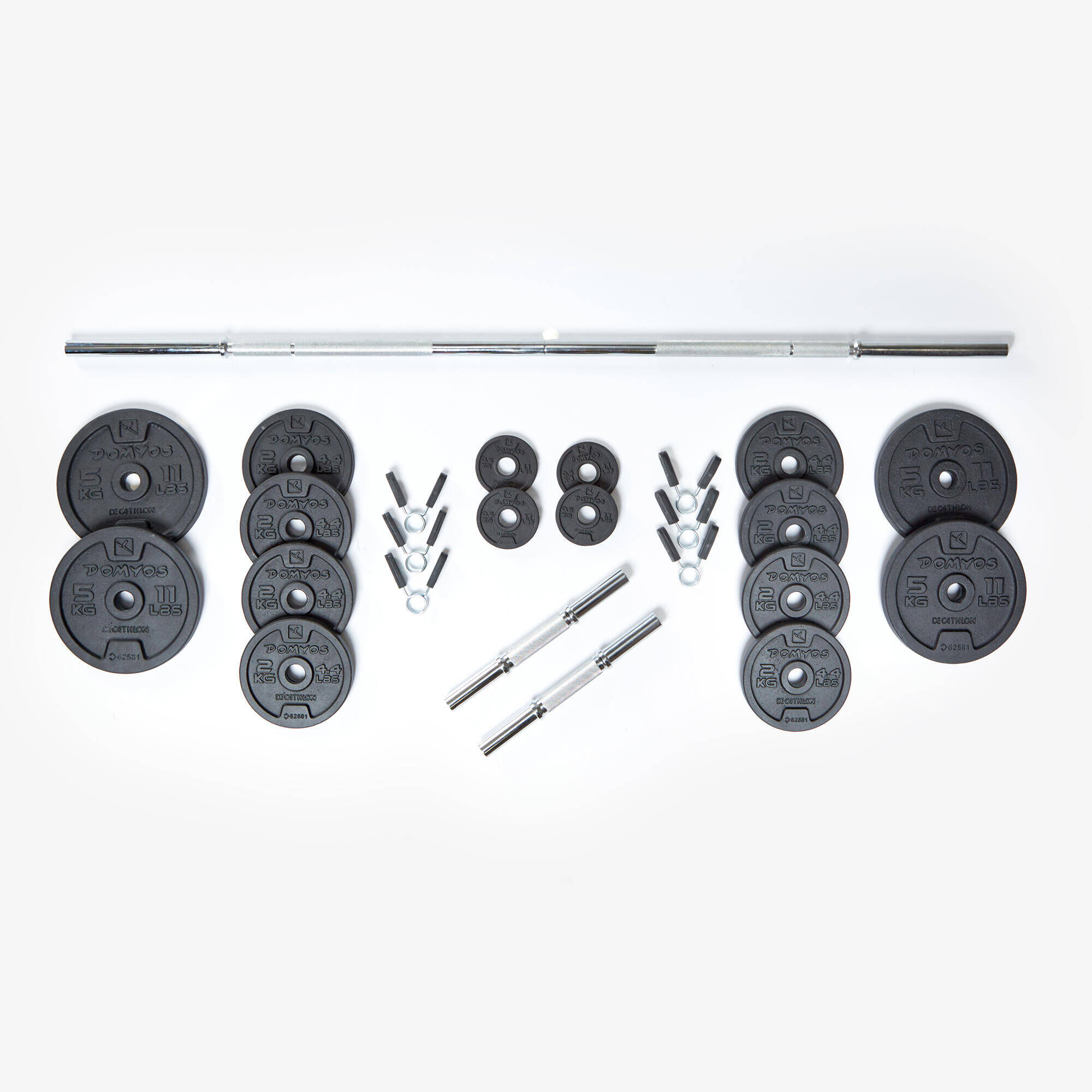 Adjustable Dumbbells and Bars Kit 50 kg Black -  2