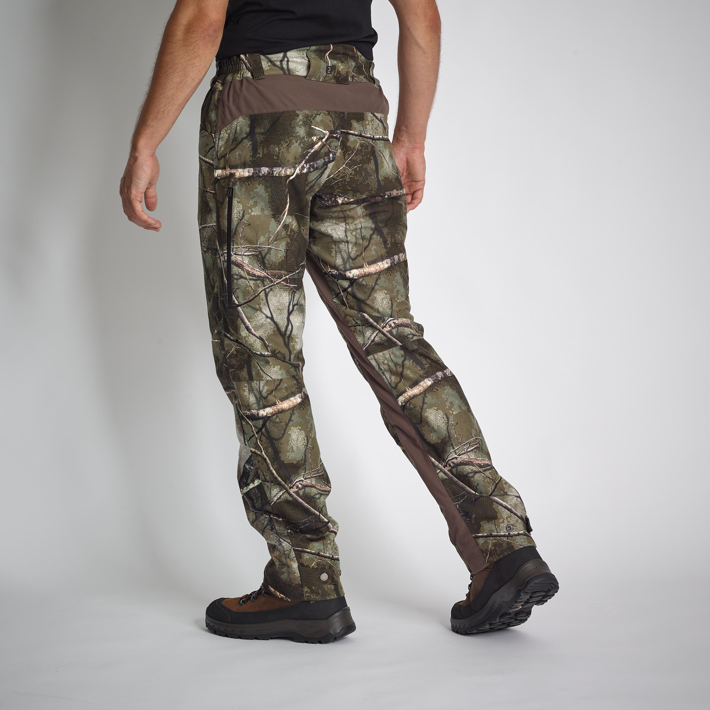 Pantalón De Caza Hombre Solognac 500 Impermeable Ligero Camuflaje Treemetic 2/10