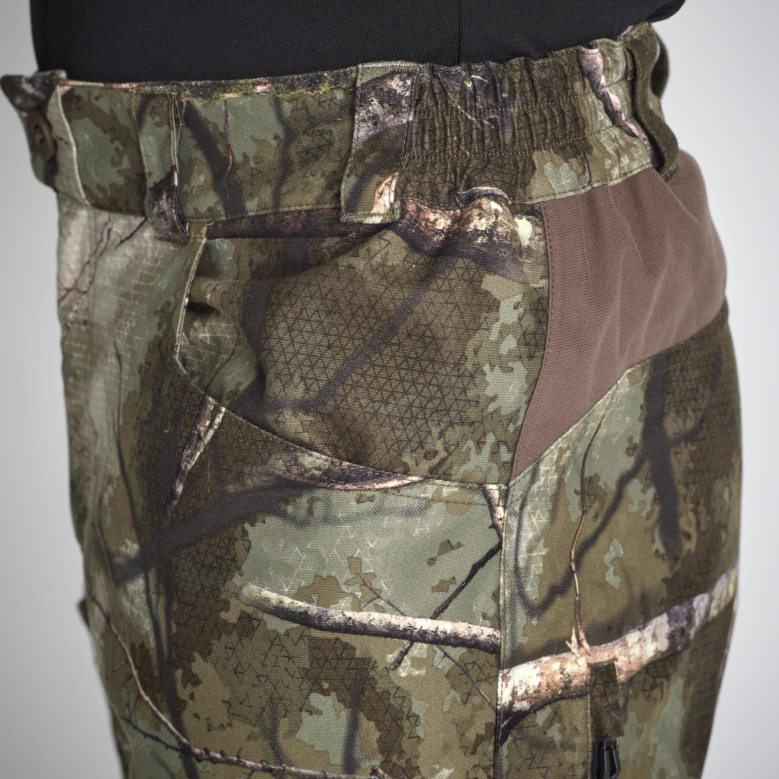 Pantalón De Caza Hombre Solognac 500 Impermeable Ligero Camuflaje Treemetic 7/10