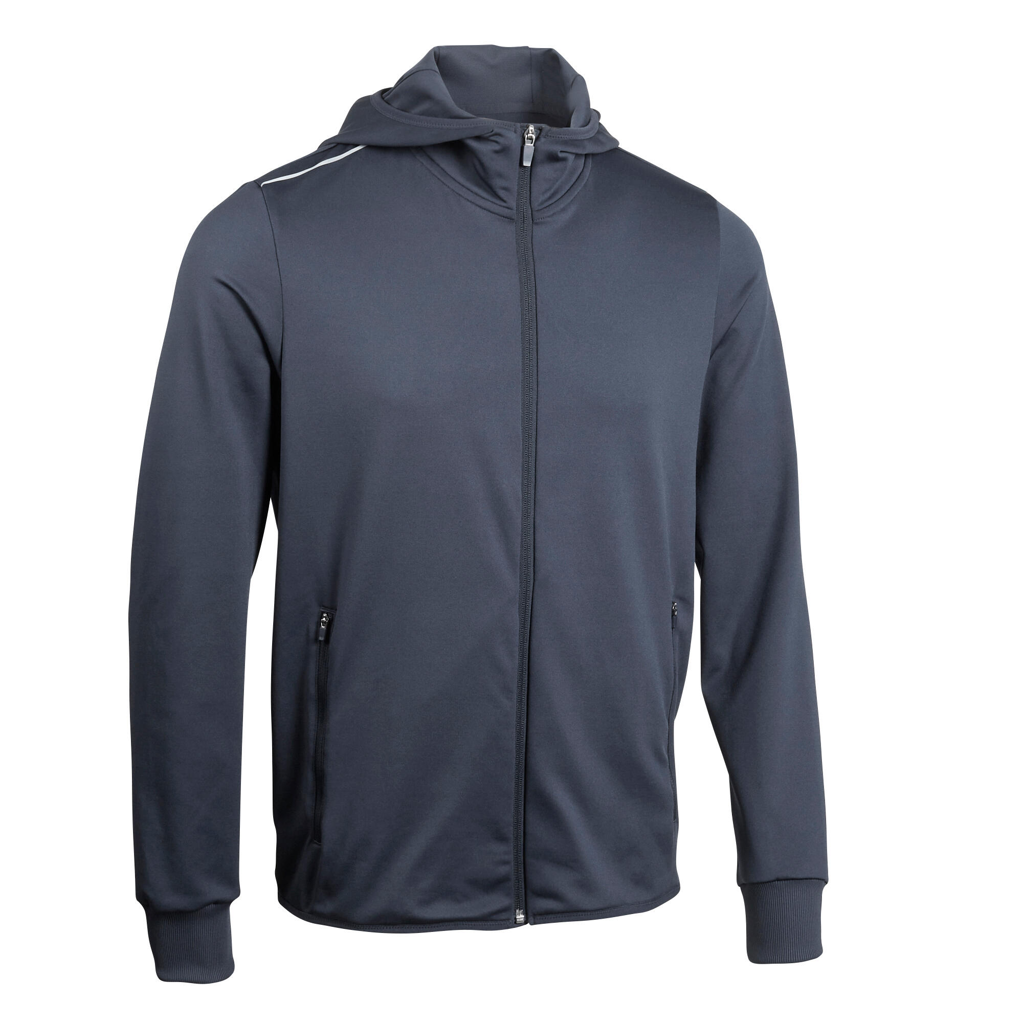 Men Warm Running Jacket Run 100 Breathable 2 Zip Pockets Dark Blue