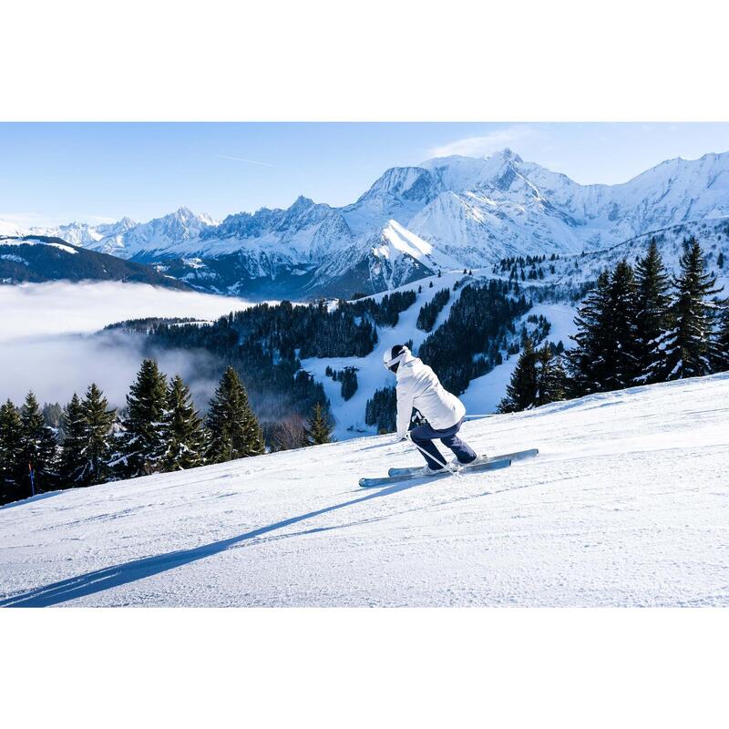 Veste chaude de ski femme 500 - beige