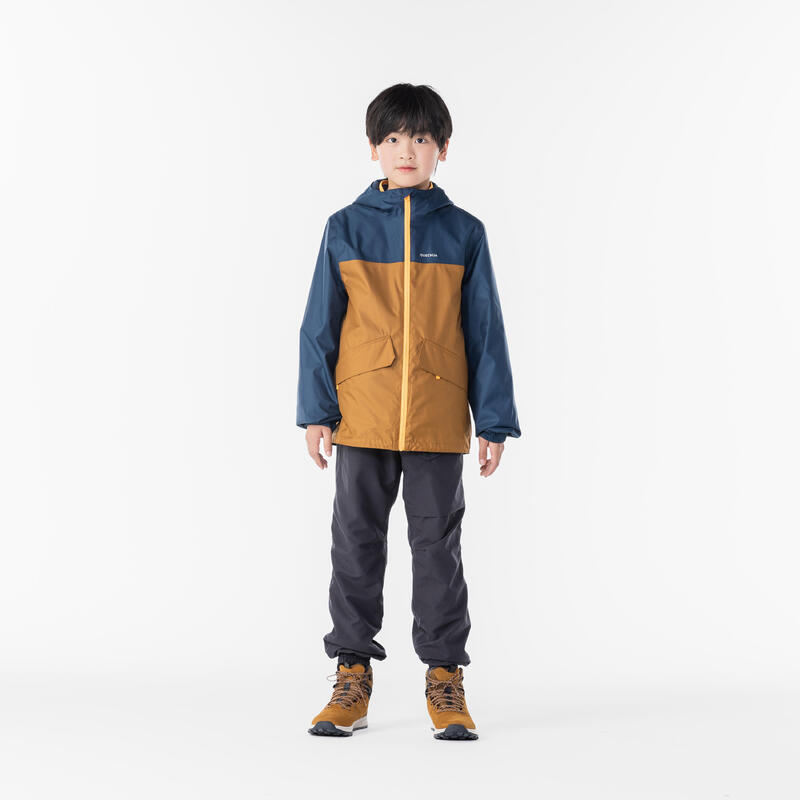 CHAQUETA 3en1 CÁLIDA IMPERMEABLE DE SENDERISMO - SH100 -0,5 °C - NIÑOS 7-15 AÑOS