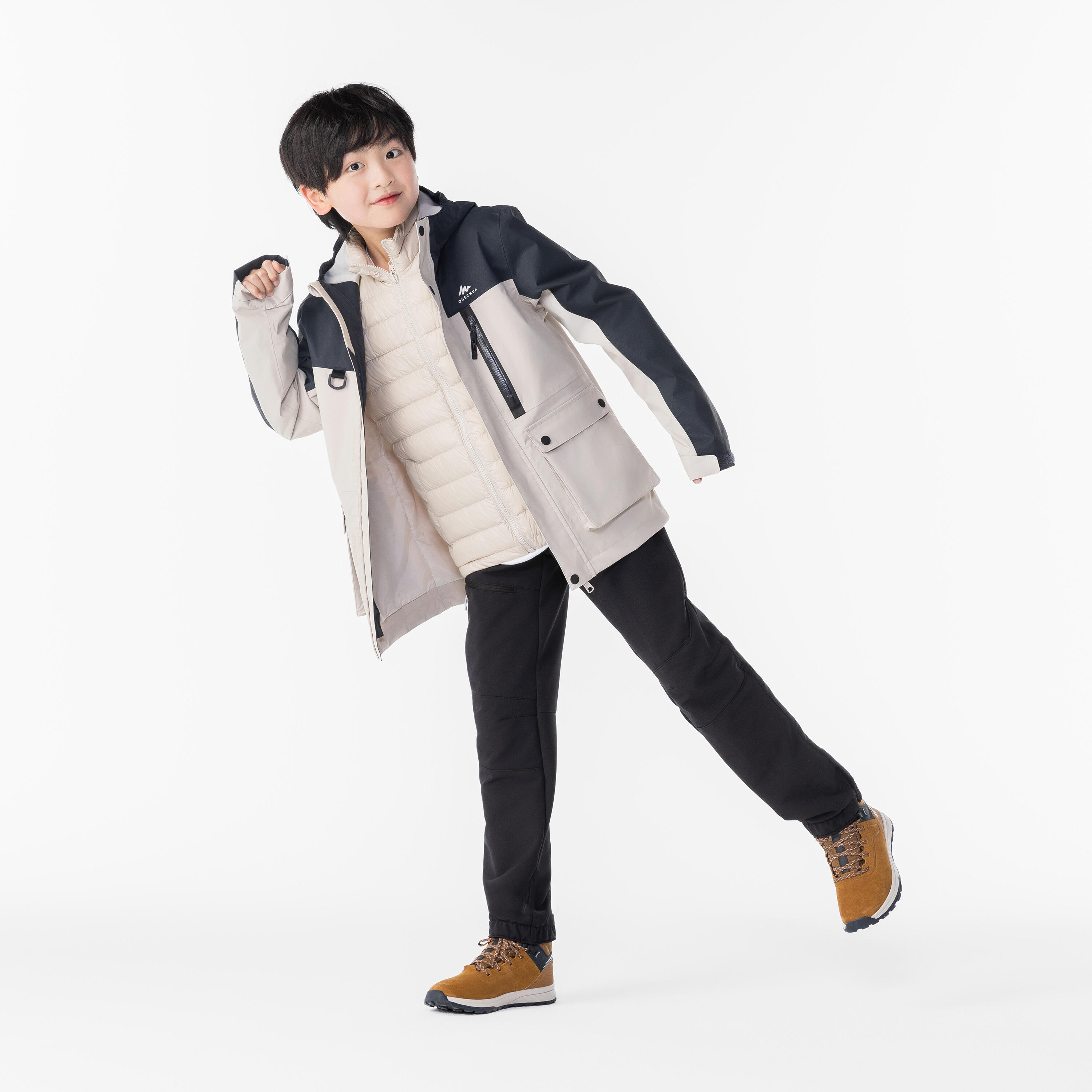 Kids’ Warm Hiking Softshell Trousers - SH500 Mountain - Ages 7-15 11/20