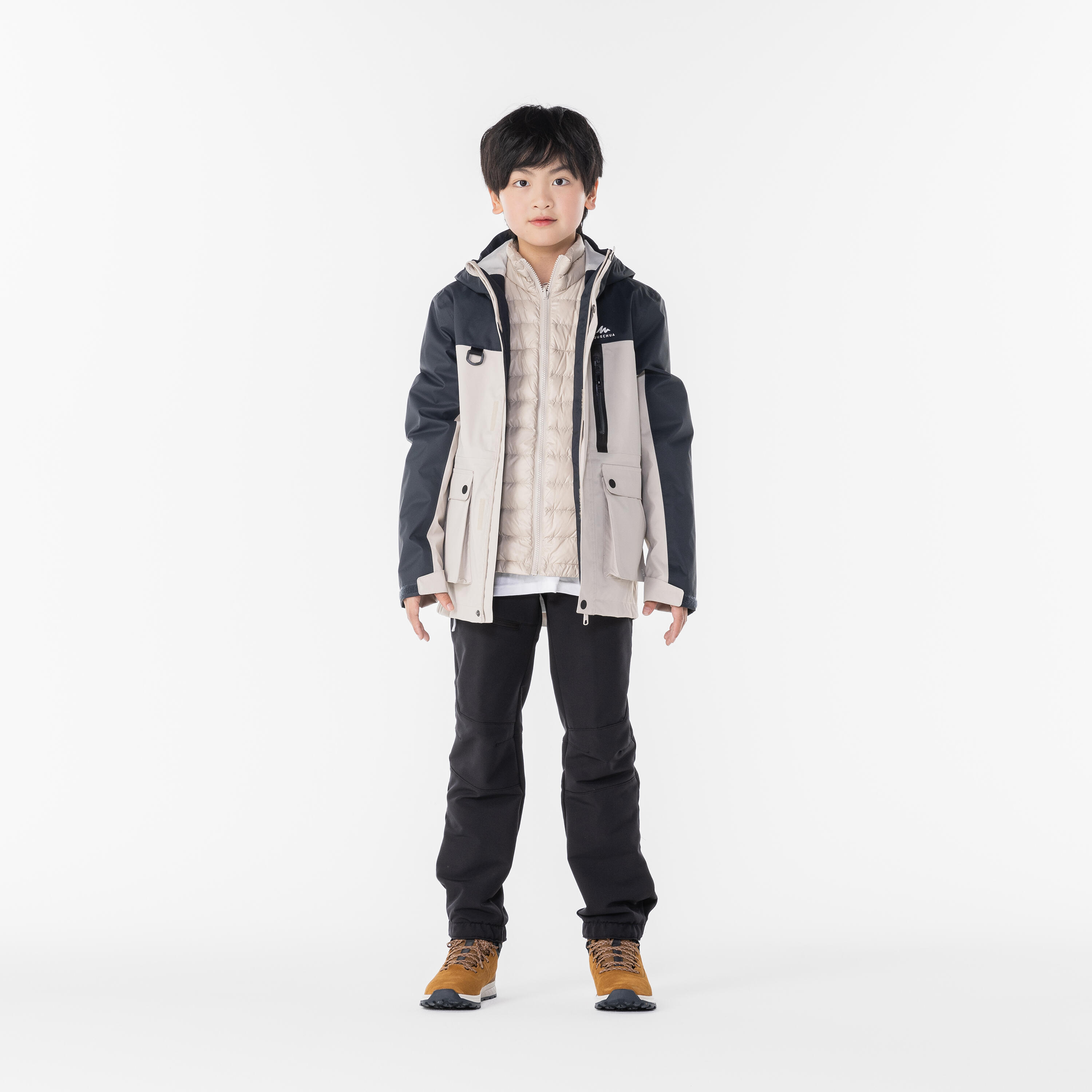 Kids’ Warm Hiking Softshell Trousers - SH500 Mountain - Ages 7-15 14/18