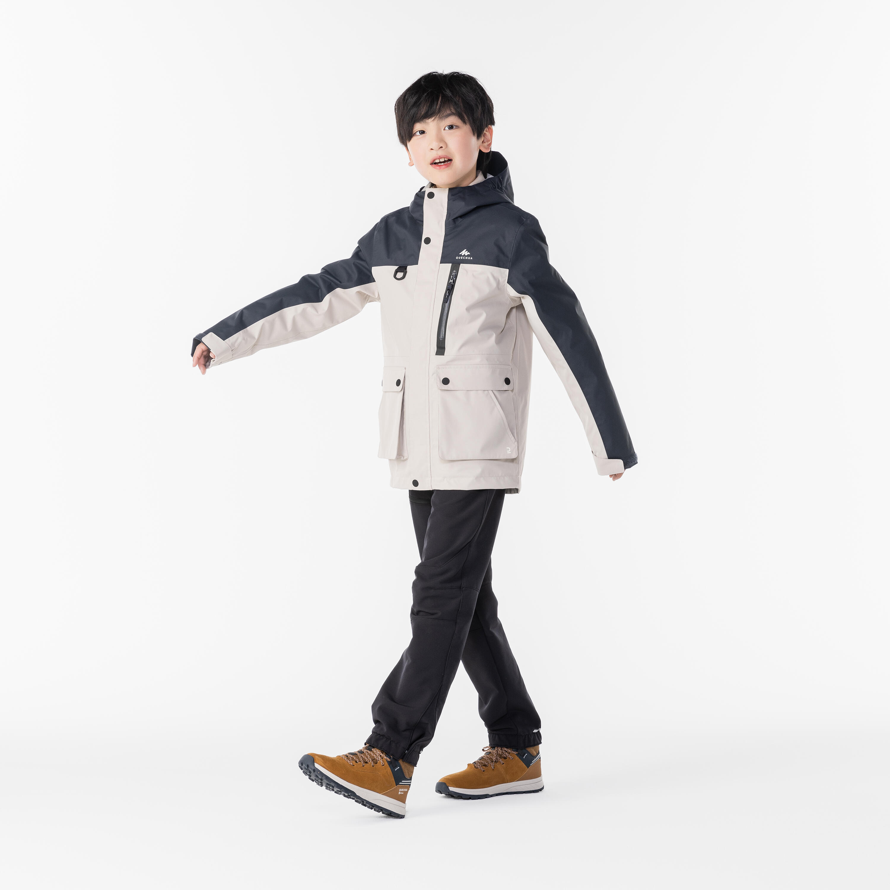 Kids’ Warm Hiking Softshell Trousers - SH500 Mountain - Ages 7-15 17/18