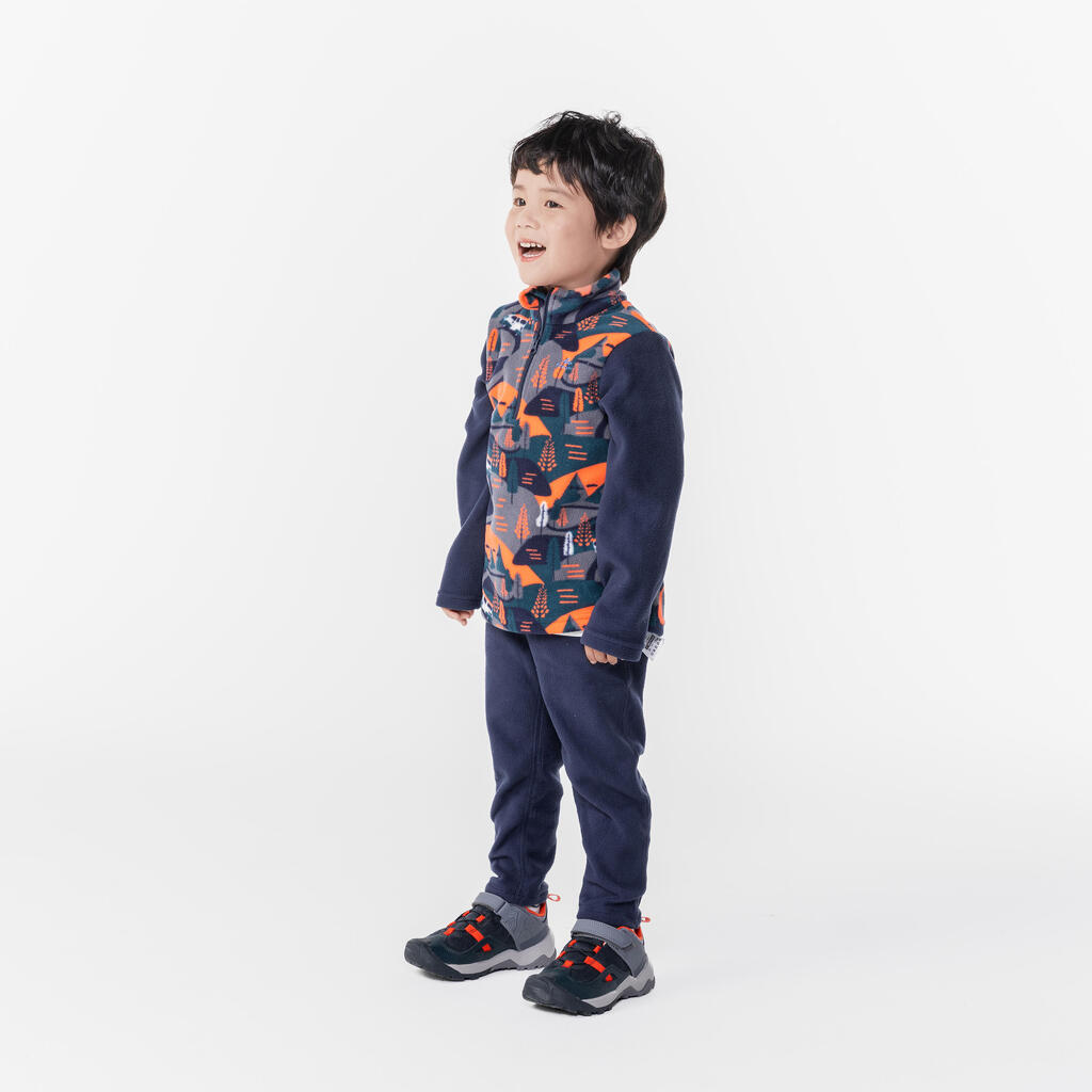 Kids' 2-6 Years Hiking Fleece Trousers MH100 - Navy blue