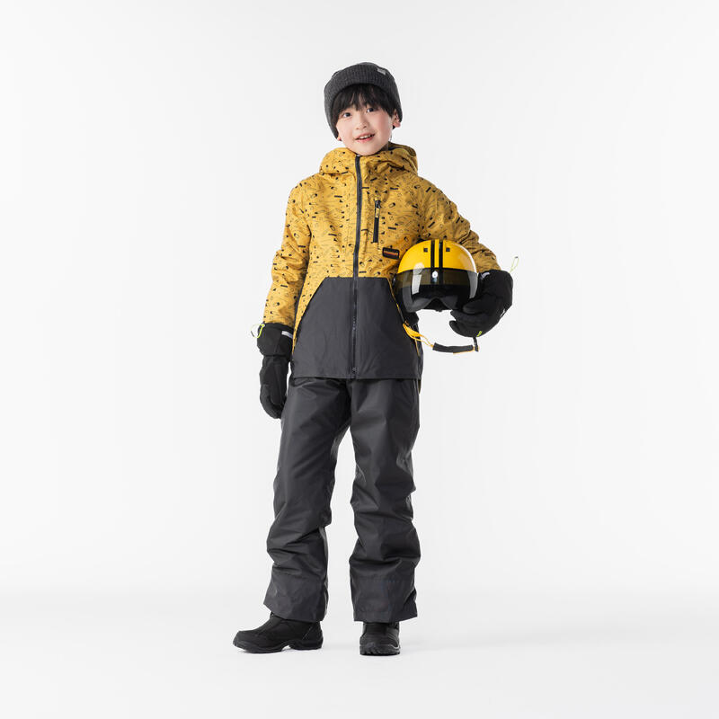 Çocuk Kayak Kaskı - Sarı Çizgili - H-KID 550