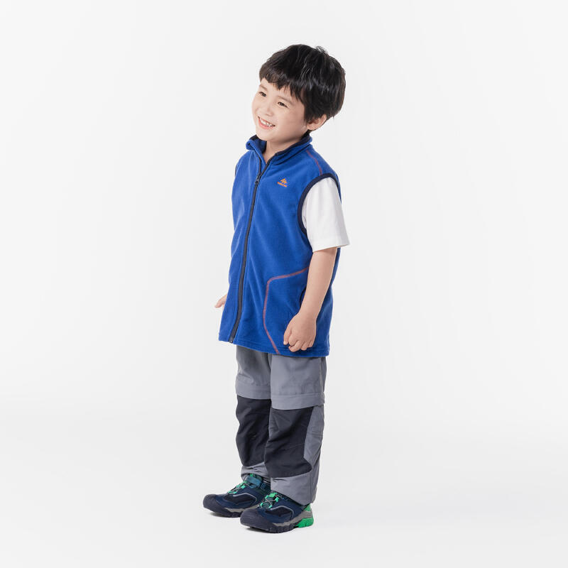 Kids’ Fleece Hiking Gilet MH150 2-6 Years - Blue