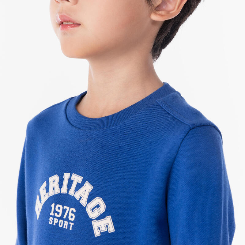 Kids' crew neck sweatshirt 500 - Deep blue