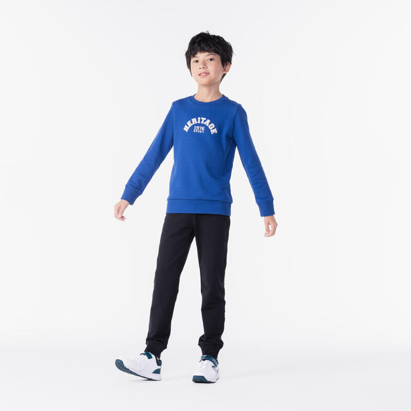 Kids' crew neck sweatshirt 500 - Deep blue