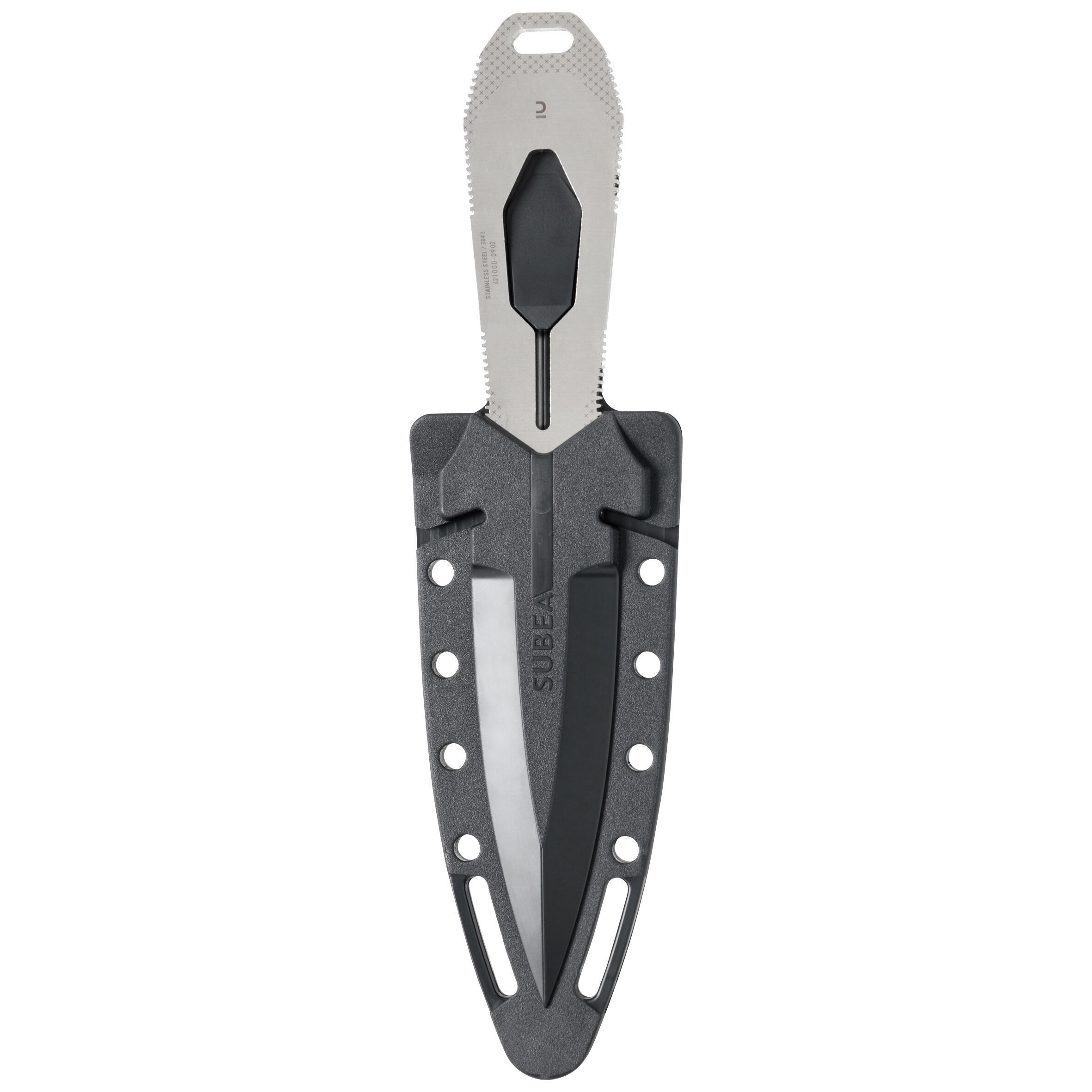Coltello pesca subacquea lama garantita a vita anticorrosione 4/11