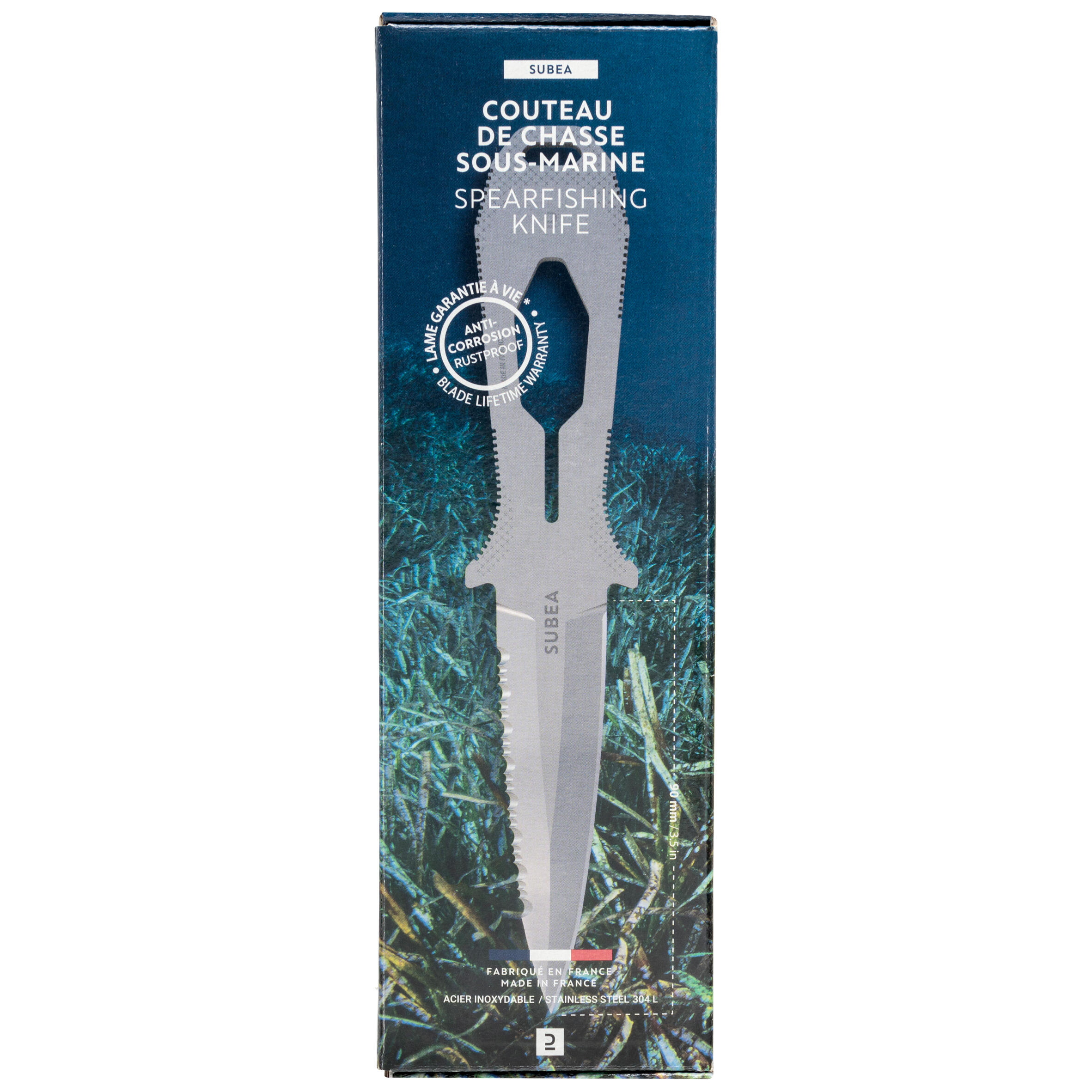 Coltello pesca subacquea lama garantita a vita anticorrosione 7/11