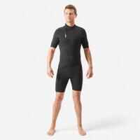 Men's 2 mm neoprene shorty wetsuit with diagonal front zip Easy