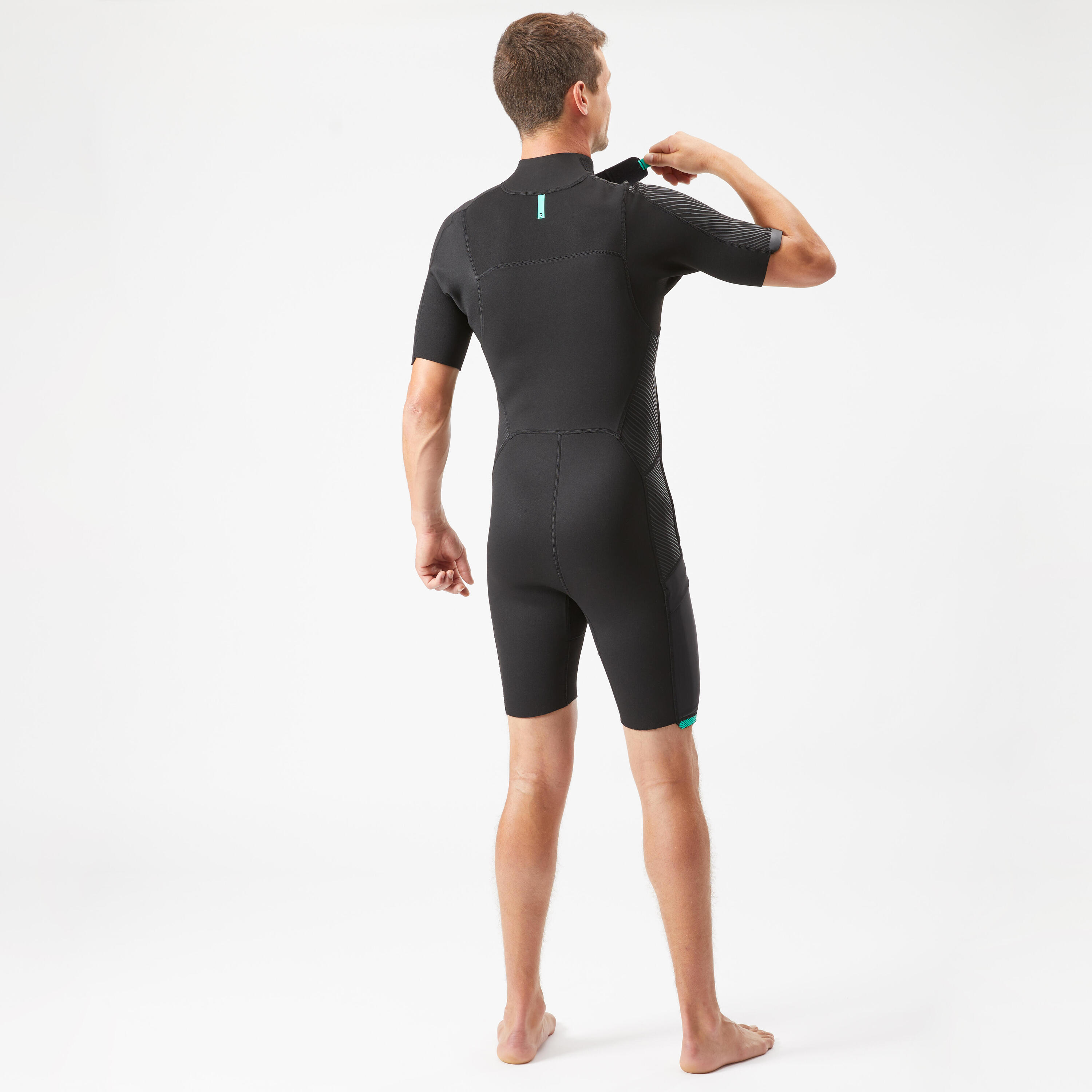 Shorty neopreno Hombre cremallera diagonal frontal 2 mm 4/10