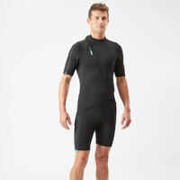 Men's 2 mm neoprene shorty wetsuit with diagonal front zip Easy