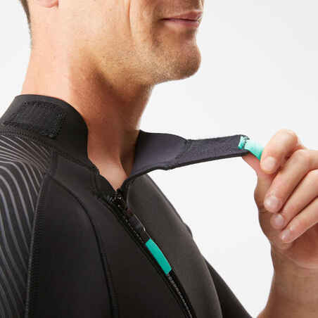 Men's 2 mm neoprene shorty wetsuit with diagonal front zip Easy