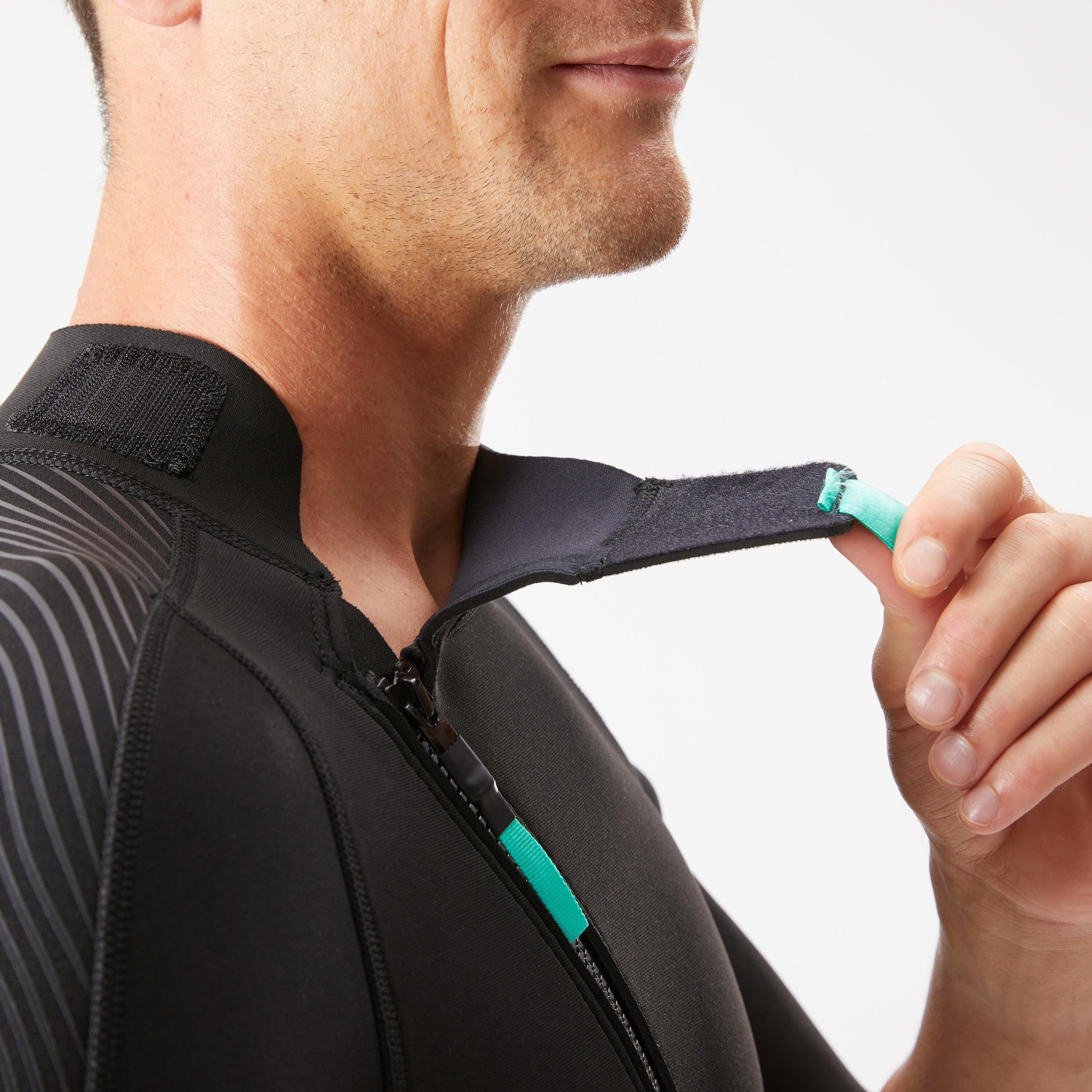 Men's 2 mm neoprene shorty wetsuit with diagonal front zip Easy 5/14
