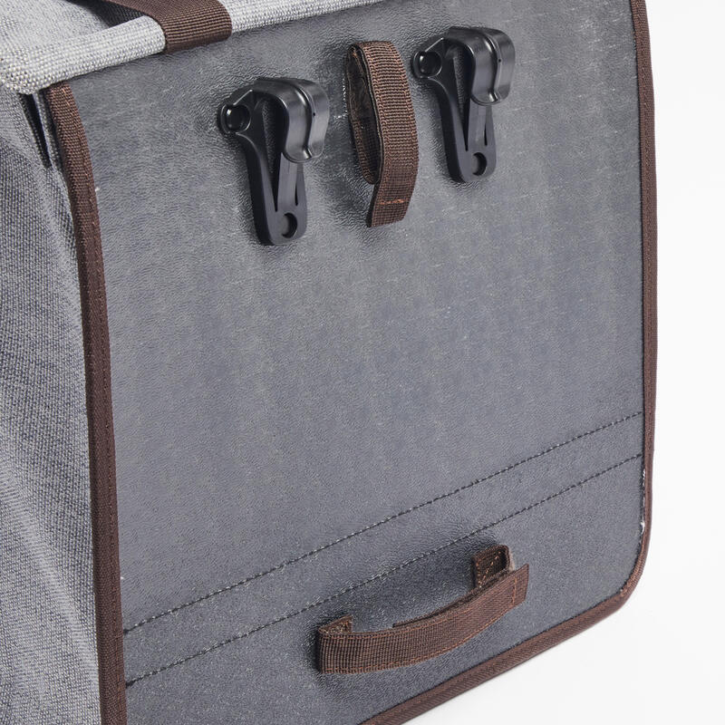 Doppel-Fahrradtasche Gepäcktasche 500 2 × 20 Liter grau Limited Edition