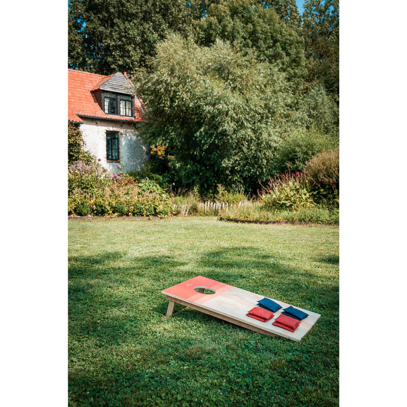 Cornhole Spielset Kompakt - 1 Brett mit 8 Säckchen