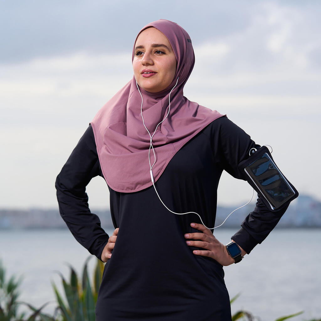 Hijab running Femme - KIPRUN Violet