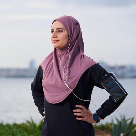 Hijab running Femme - KIPRUN Violet - Maroc, achat en ligne