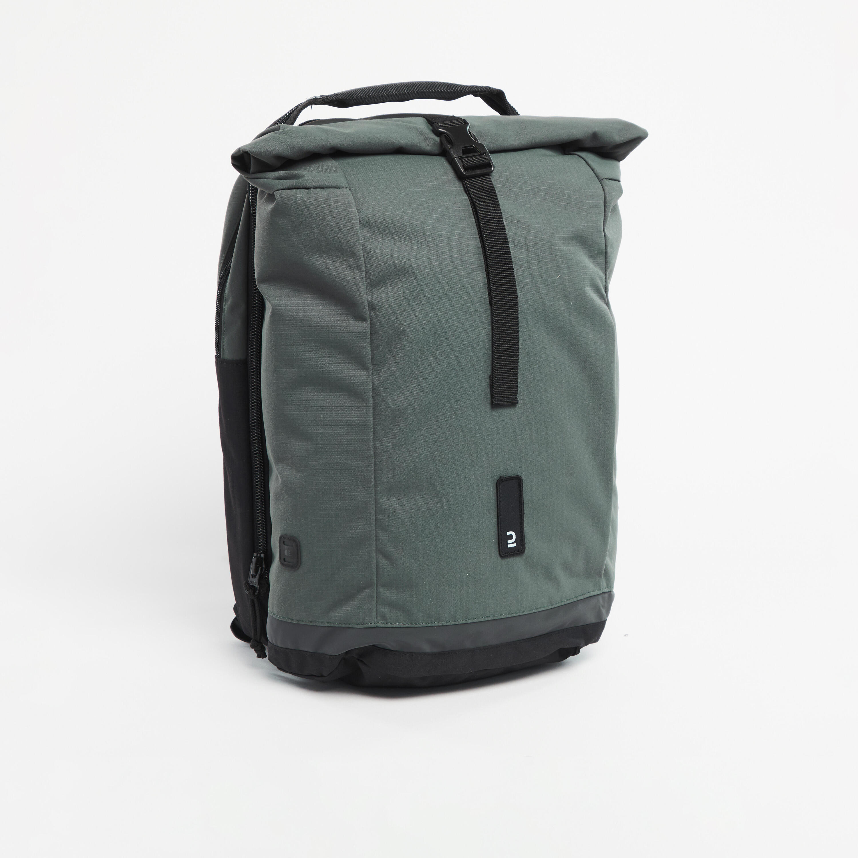 27 L Cycling Double Pannier Rack Backpack - Green/Grey 1/12