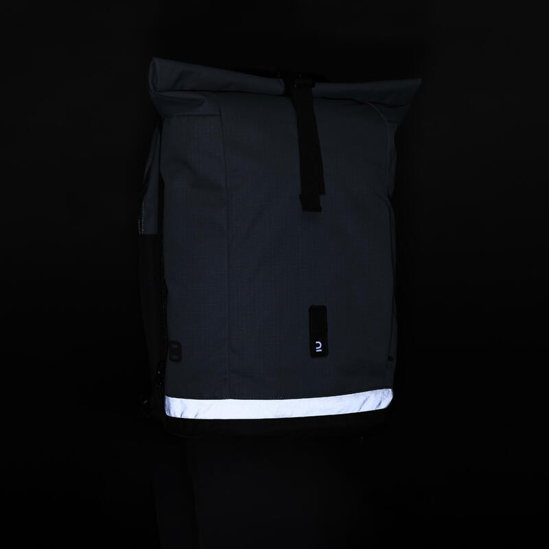 Rucsac portbagaj dublu bicicletă 27 L Verde-Gri