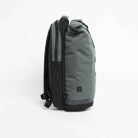 27 L Cycling Double Pannier Rack Backpack - Green/Grey
