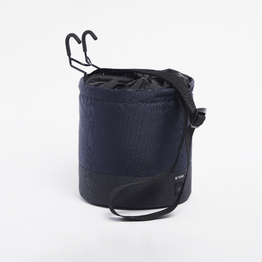 PANIER VÉLO PLIANT COMPACTABLE BLEU 10L AVEC SANGLE DE PORTAGE EPAULE