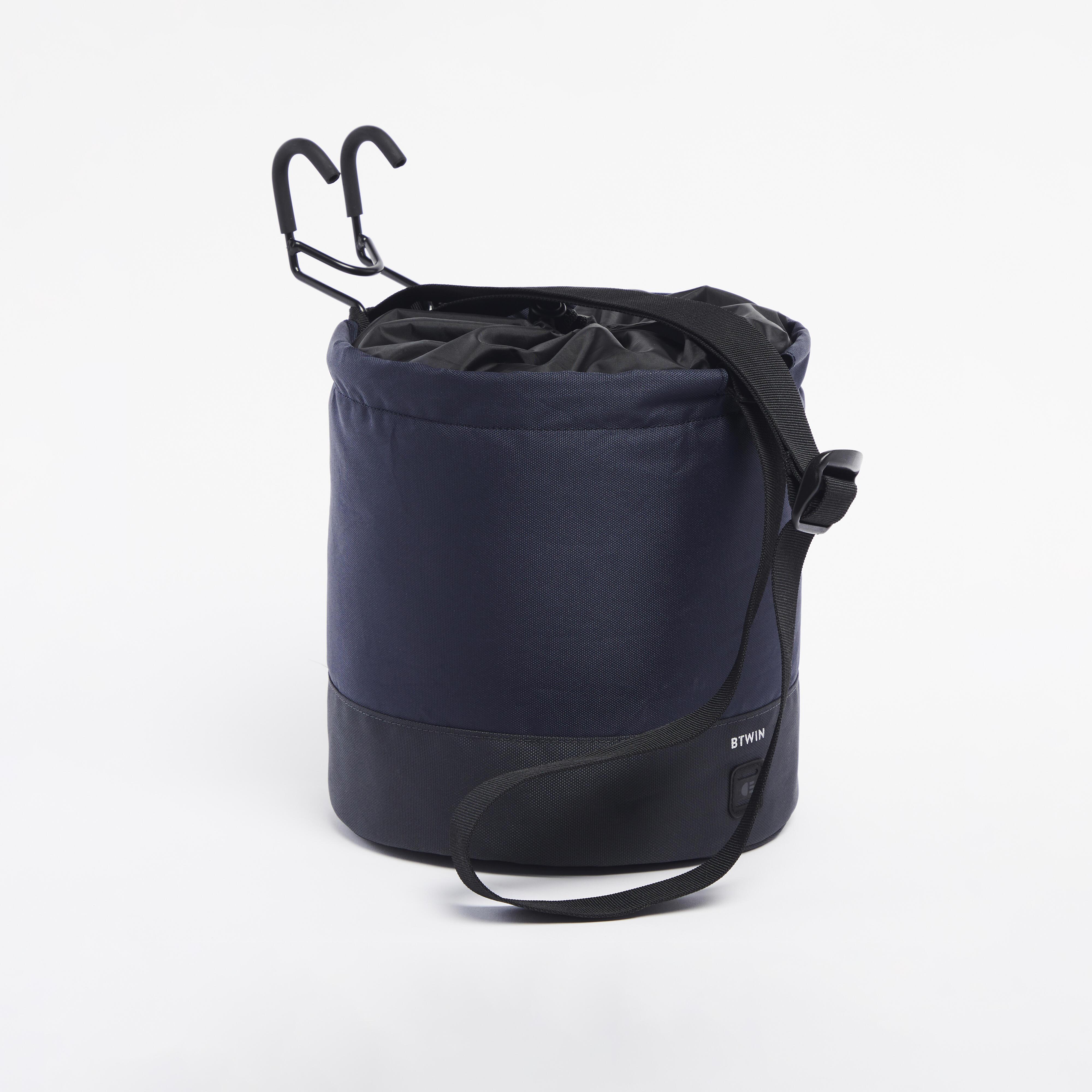 Btwin - Panier Vélo Pliant Compactable Bleu 10l Avec Sangle De Portage Epaule - Panier - Accessoires Velo - Bleu-gris-noir - Taille Unique - Decathlon