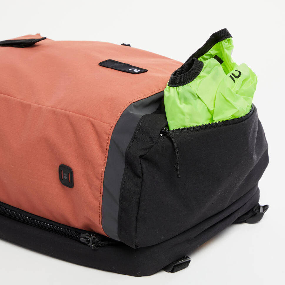 27 L Cycling Double Pannier Rack Backpack - Sepia | Decathlon