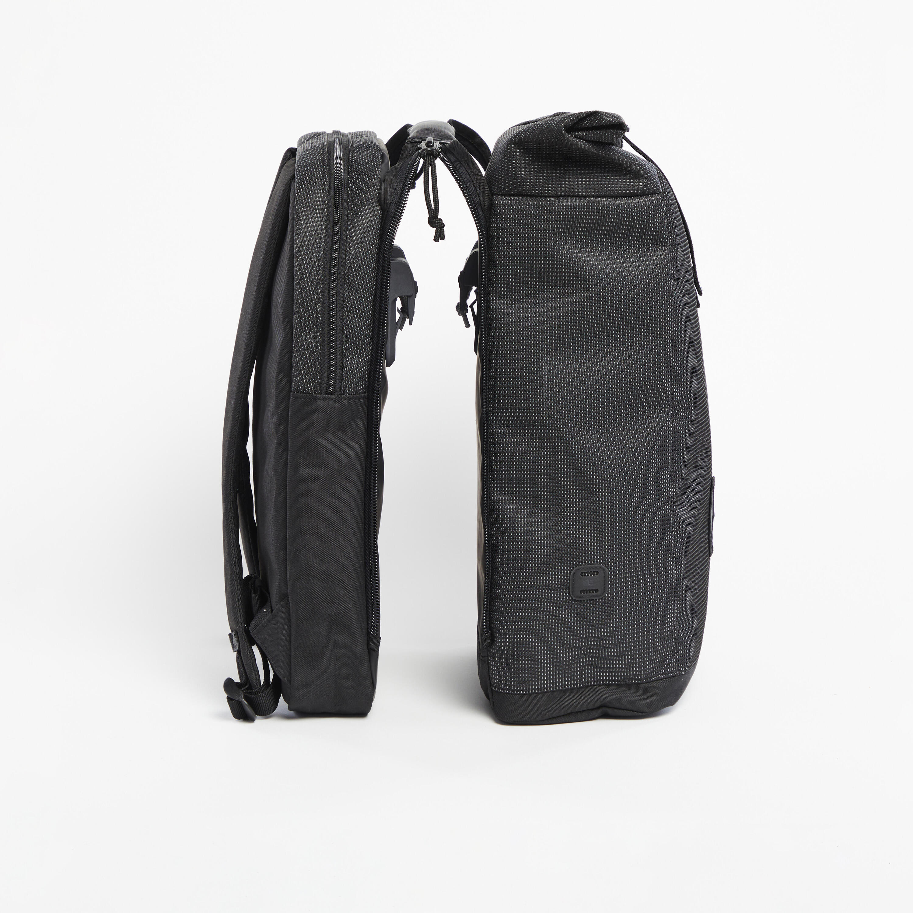 Doppel-Fahrradtasche Gepäcktasche Rucksack für Gepäckträger 27 L reflektierend 5/15