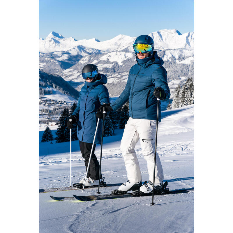 Doudoune de ski très chaude et ventilée homme, 500 Warm bleu pétrol