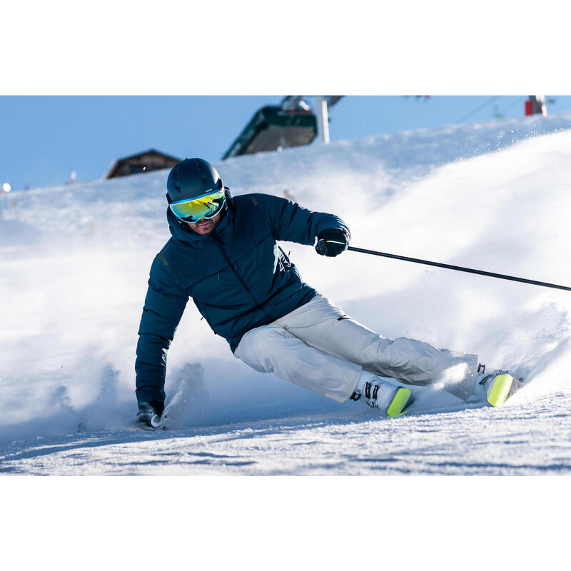 Erkek Şişme Kayak/Snowboard Montu - Petrol Mavisi - 500 Warm