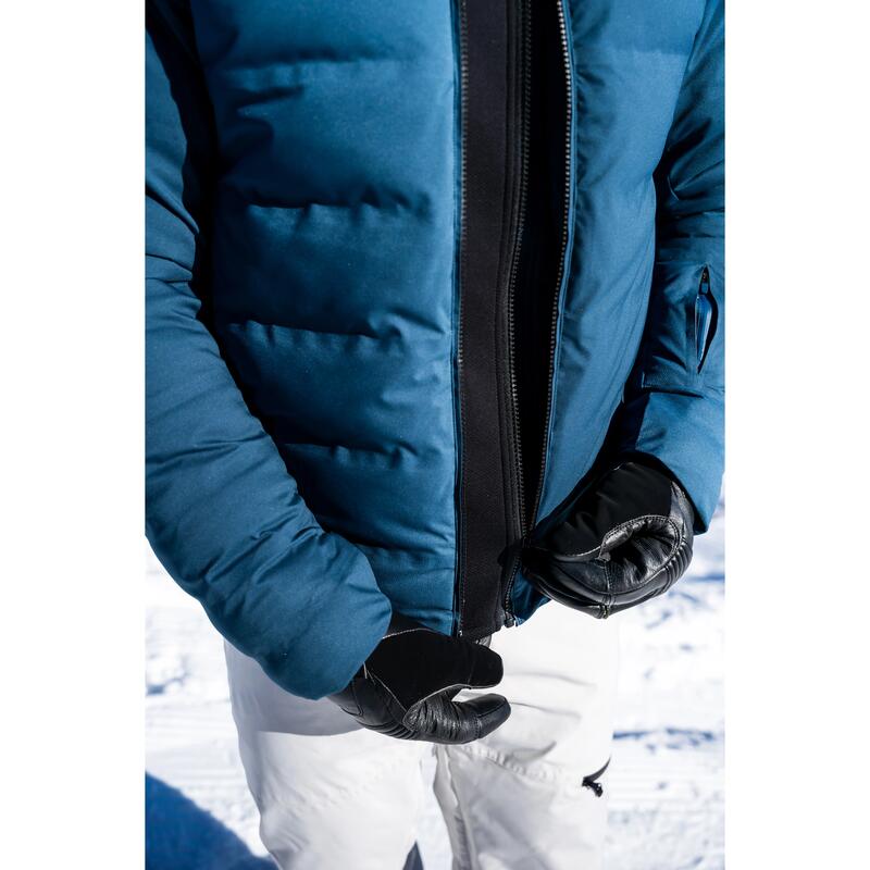 Erkek Şişme Kayak/Snowboard Montu - Petrol Mavisi - 500 Warm
