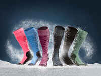 Adult ski and snowboard socks, 100 black and grey 
