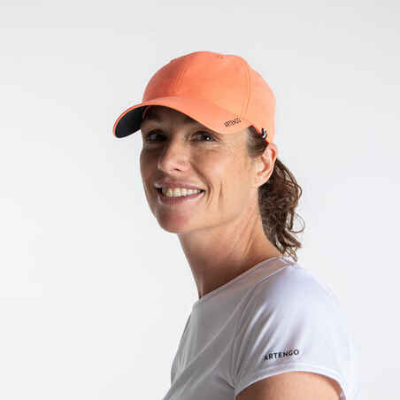 Sportinė teniso kepuraitė „TC 500“, 56 dydis, koralų spalvos