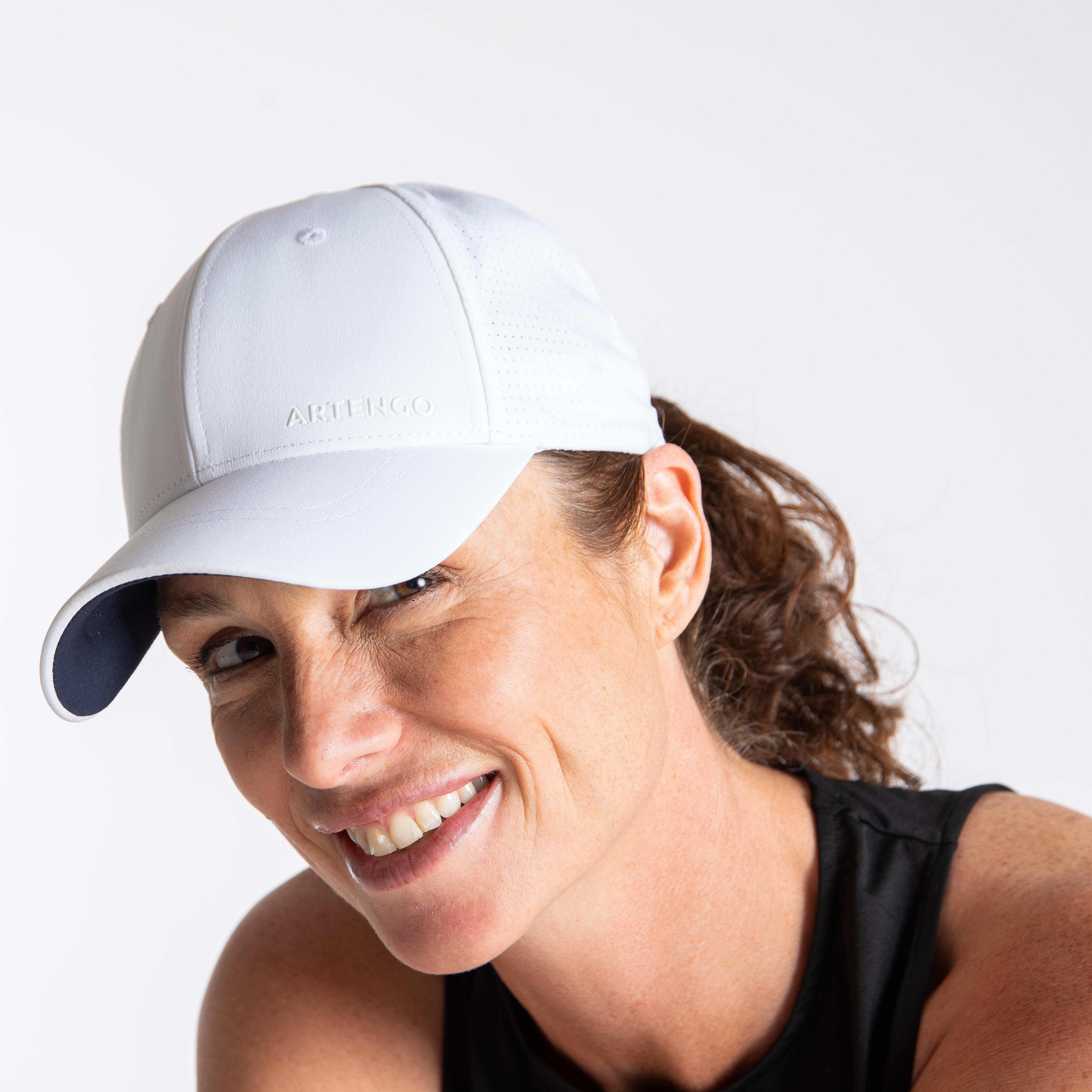 Tennis Cap TC 900 56 cm - White/Navy - Snow white, Asphalt blue 