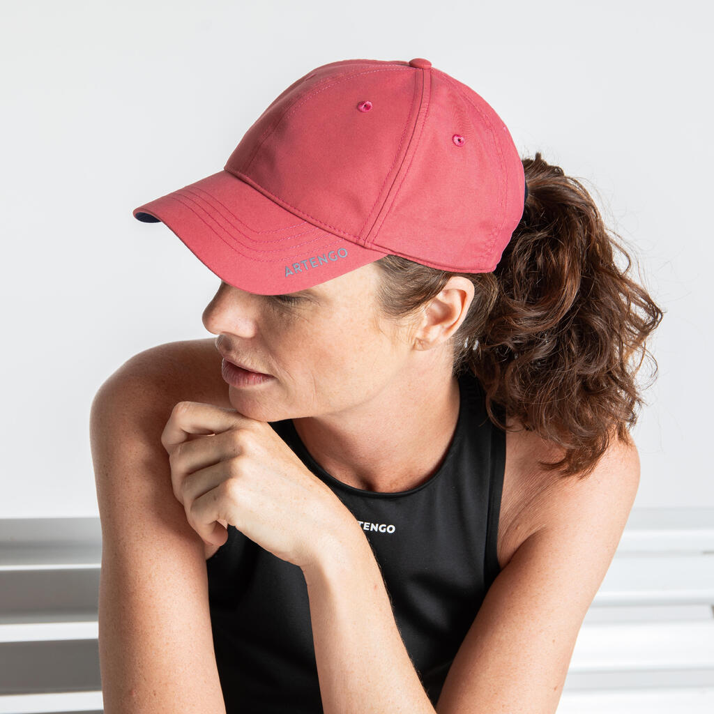 Gorra deportiva de tenis Artengo TC500 rosado