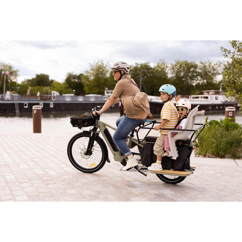 Bicicletă cargo electrică longtail încărcare spate R500E Verde deschis