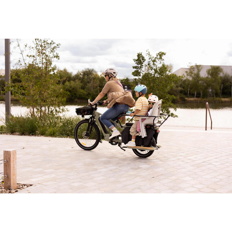 Bicicletă cargo electrică longtail încărcare spate R500E Galben