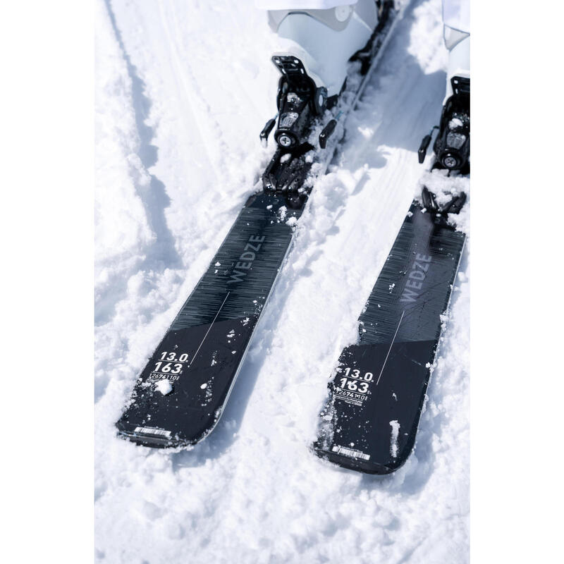 SKI ALPIN FEMME AVEC FIXATIONS - BOOST 580 - NOIR ET BLANC