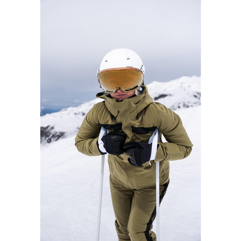 Capacete de ski com viseira adulto - PST 550 branco