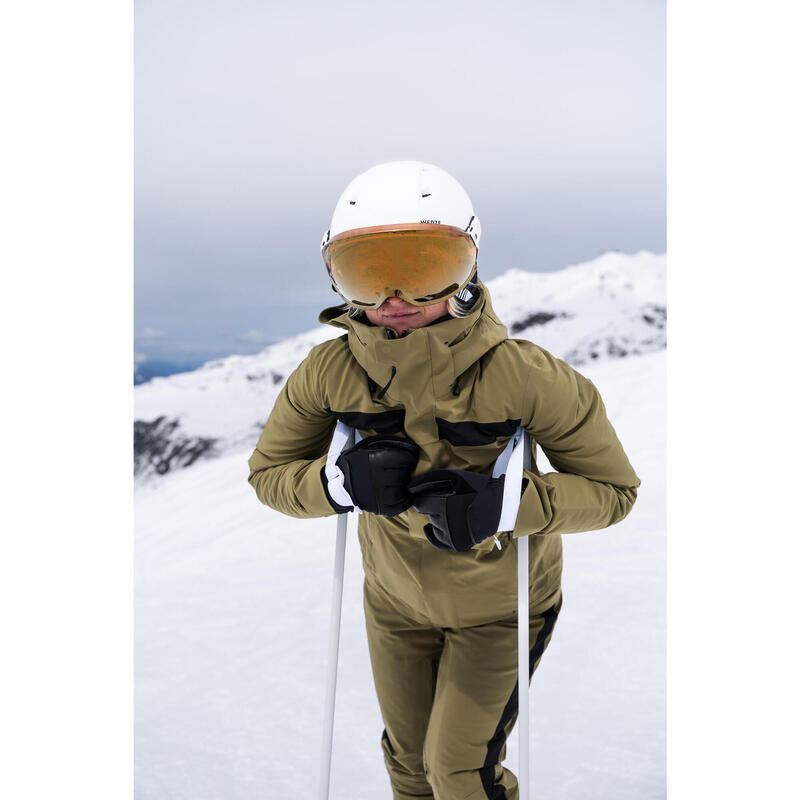 Veste de ski ventilée qui assure la liberté de mouvement femme, 900 kaki