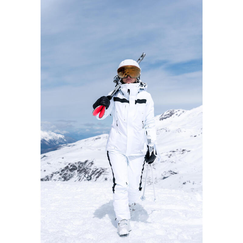 Capacete de ski com viseira adulto - PST 550 branco