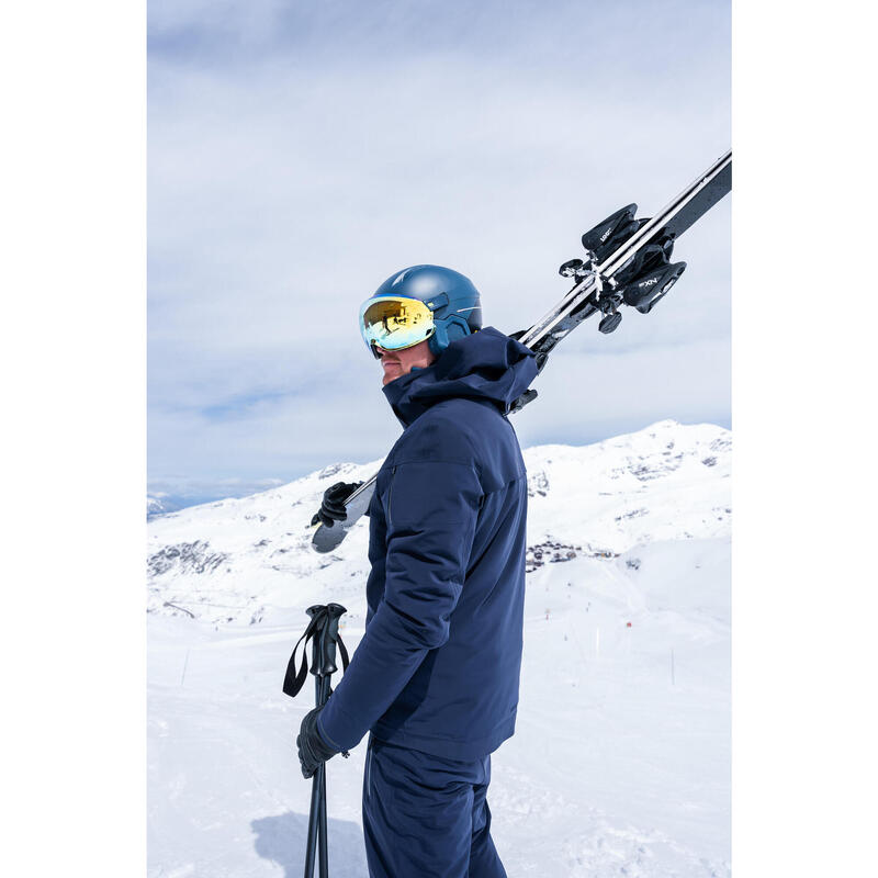 Veste de ski ventilée qui assure la liberté de mouvement homme, 900 bleu marine