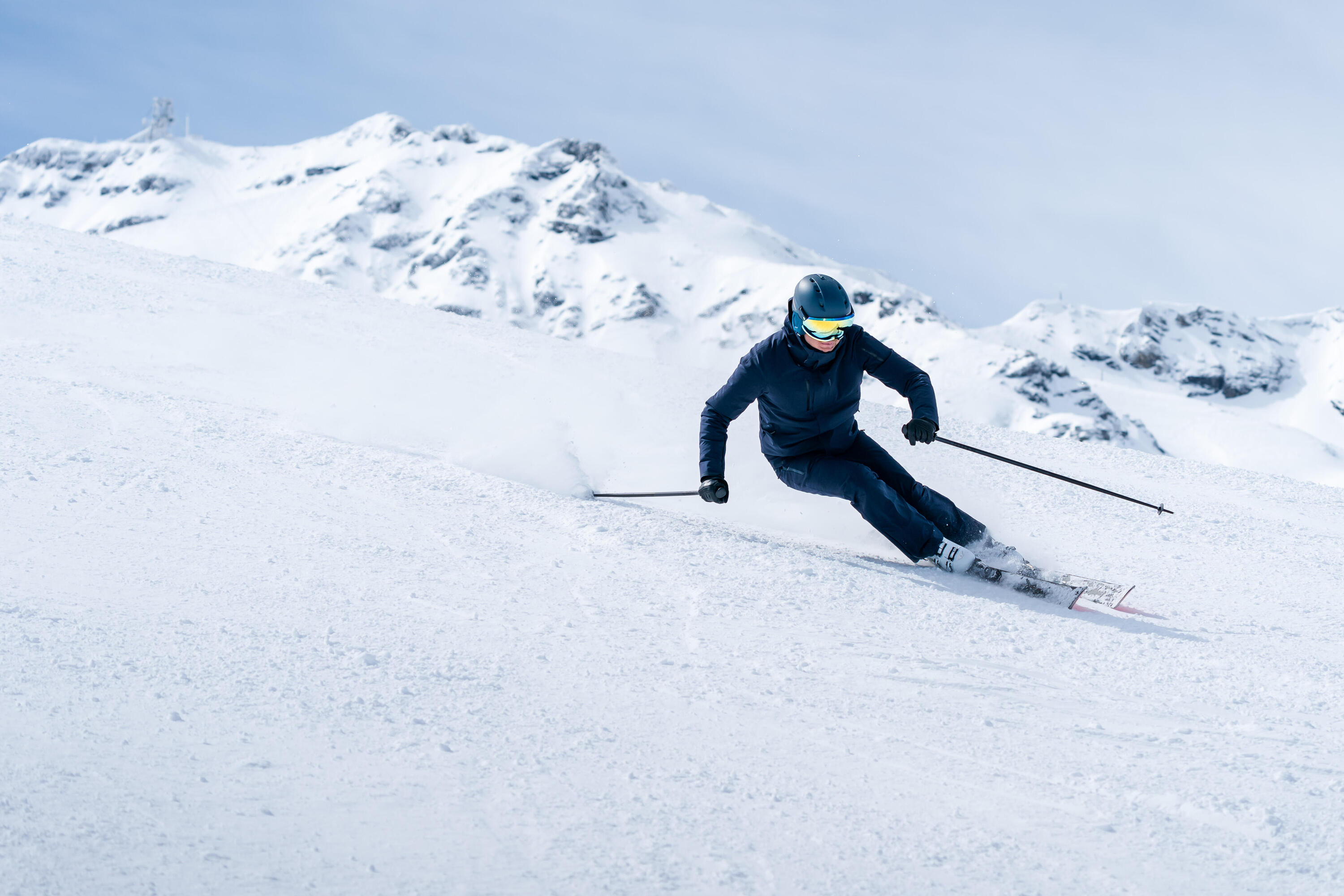 Veste de ski ventilée qui assure la liberté de mouvement homme, 900 bleu marine 21/25