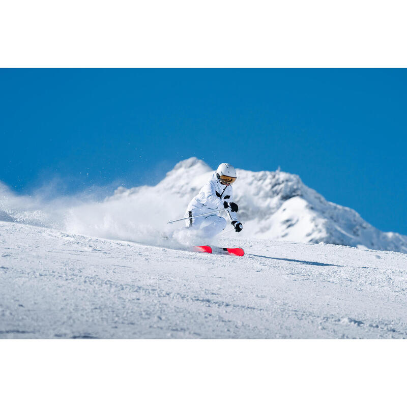 Veste de ski et snowboard très respirante et imperméable femme, JKT 900 blanc