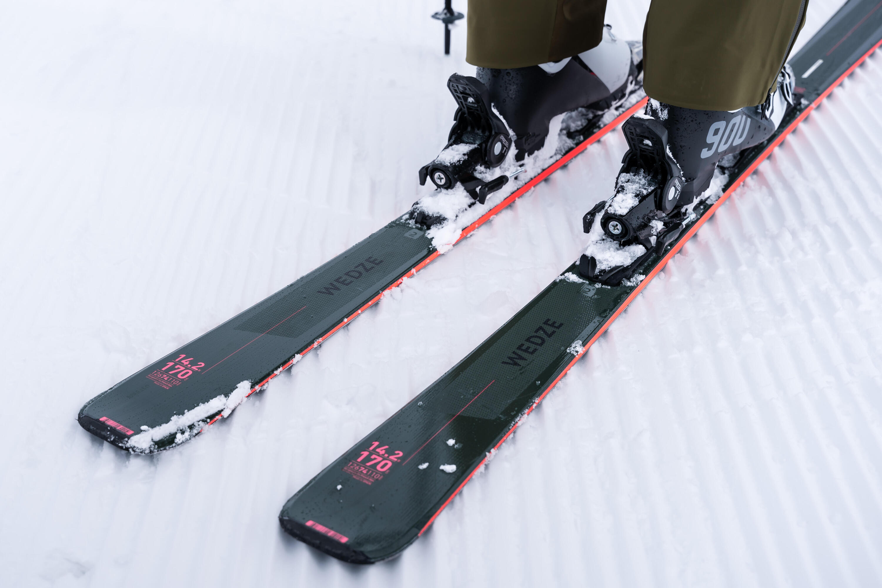 Ski Herren mit Bindung Piste - Boost 580 khaki/rosa  10/15