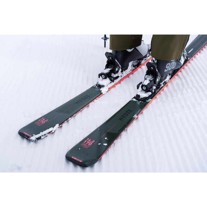 Ski Herren mit Bindung Piste - Boost 580 Khaki/rosa 